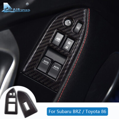 Real Carbon Fiber Rear Trunk Switch Button Cover For Toyota 86 Subaru BRZ 13-17