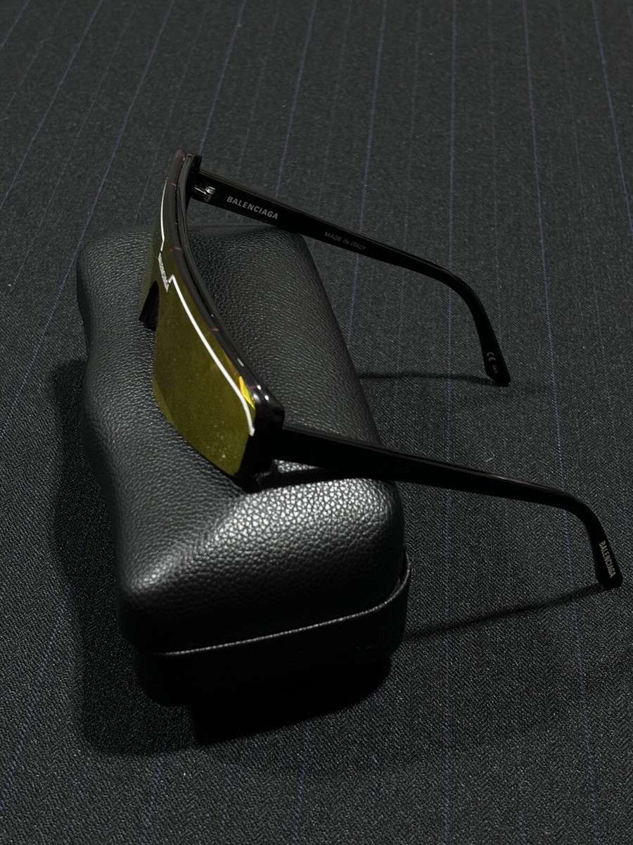 BALENCIAGA SKI RECTANGLE SUNGLASSES BLACK 100% AUTHENTIC