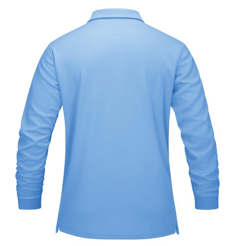 Men's Polo Shirts Long Sleeve Golf Casual Shirt Lightweight Quick Dry Work Shirt - Picture 65 of 76