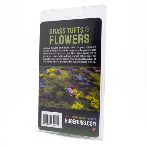 Huge Miniatures Flower Tufts, Black Huge Minis – 100 Self-Adhesive Grass Tufts - Picture 3 of 4