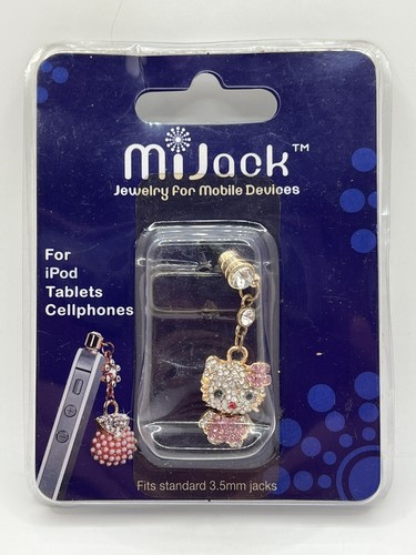 MiJack 3.5mm Jack Kitty Jewelry For Mobile Devices Ipod Tablets Cell Phones New - 第 1/6 張圖片