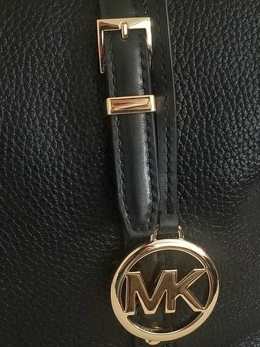 MICHAEL KORS BEDFORD LEGACY SCHWARZ GOLD LEDER MD CONVERTIBLE TASCHE NEU MIT ETIKETT - Bild 6 von 12