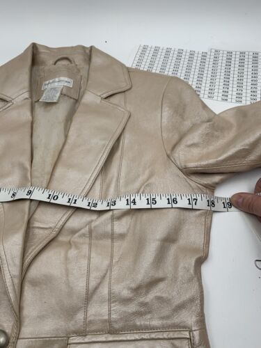 Giacca donna vintage Worthington taglia S rosa pelle perla blazer panna - Foto 22 di 23