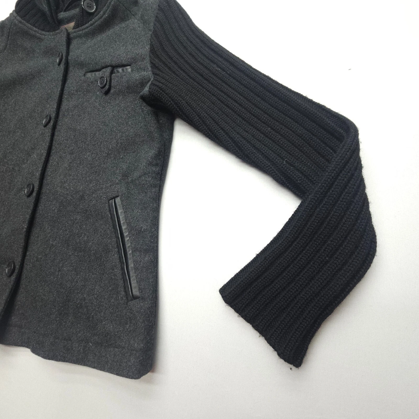 smartwool hooded merino wool button up black jacket