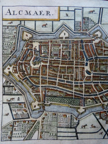 Alkmaar North Holland Netherlands City Plan Coat of Arms 1685 engraved map - Picture 2 of 4