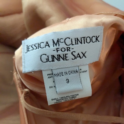 Vintage McClintock Prom Dress Maxi Gown 90s Y2K Corset Fairy Princess Orange 3 4 - Picture 13 of 18