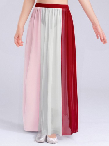 Kids Girls Skirt Elastic Waistband Dancewear Jazz Dress With Built-in Briefs - Picture 10 of 48