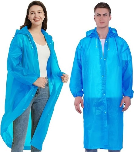 Unisex Adult Kids Raincoat Waterproof Rain Coat Hooded Jacket Poncho Rainwear - Picture 24 of 30