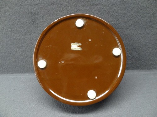 De Colección MCM Cenicero Bullseye 7 3/8" Cerámica Marrón Naranja Blanco 4 Restos Cigarrillo Años 70 - Imagen 9 de 14