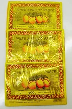 Dried Apricot Fruit Paste Sheet, Fruit Leather Snack (3 Pack)