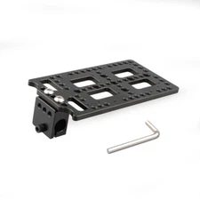 CAMVATE Aluminum Multi-functional Battery Plate With Rod Clamp For Monitor Cage
