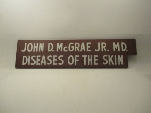 Vintage 1960s 39" Medical Practice Sign Skin Diseases Dermatology Hand Painted - Picture 2 of 8