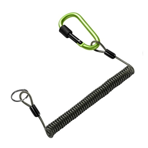 Fishing Lanyards Spring Coiled Carabiner Coiled Keychains AntiLost Retractable - Picture 6 of 16