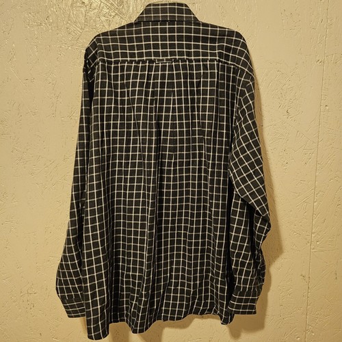 Fairway & Green The Club Shirt Mens XL Long Sleeve Plaid Shirt Black White - Picture 3 of 8