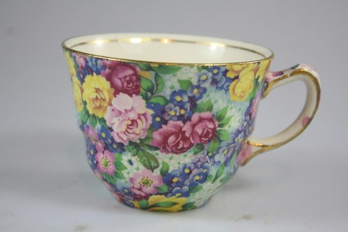 ART DECO ROYAL WINTON FLORAL PATTERN CUP x2 - Picture 6 of 6