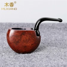 MUXIANG Vest-Pocket Non-Filtered Folding Briar Tobacco Smoking Pipe Handmade 
