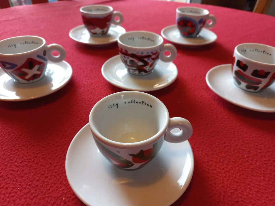 6 Tasses ILLY - collection 1997 A.R. PENCK - Photo 4/4
