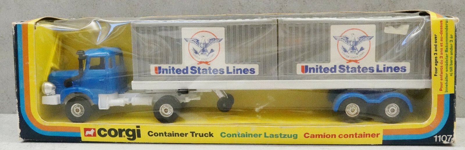 Corgi 1107 Camion Berliet Container Truck United States Lines Mint in Box Okazja, najnowsza praca