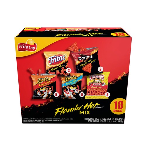 Flamin' Hot Mix Variety Pack Snack Chips, 18 Count Multipack, Packaging may vary