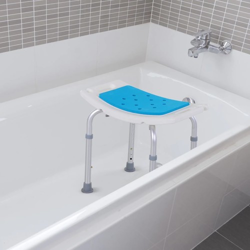 Shower Chair Non Slip Tub Safety with EVA Padded Bath Seat, Height Adjustable - Picture 2 of 6