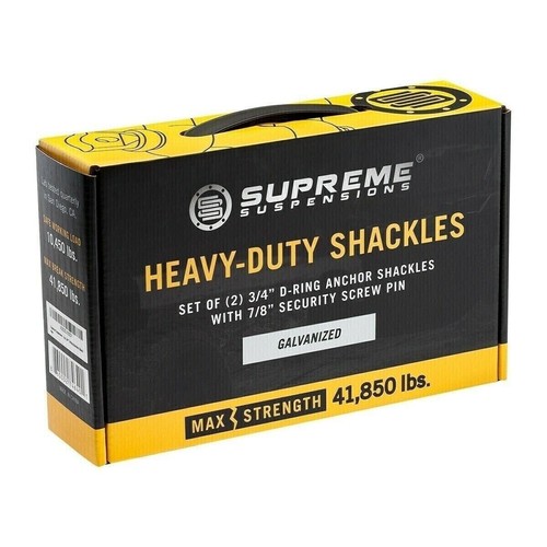 3/4" D-Ring Off Road Shackles for Vehicle Recovery 41,850lbs Max Break Strength - Picture 10 of 12