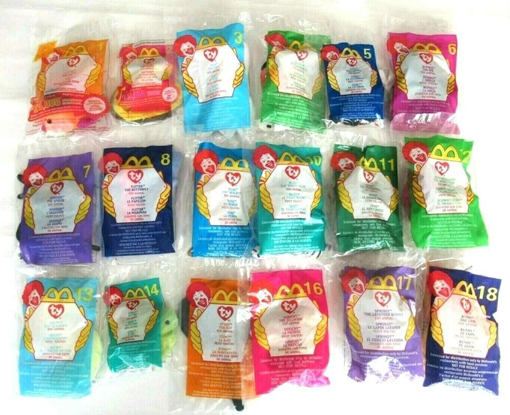 2000 TY TEENIE BEANIE BABIES MCDONALDS PLUSH HAPPY MEAL TOYS U PICK