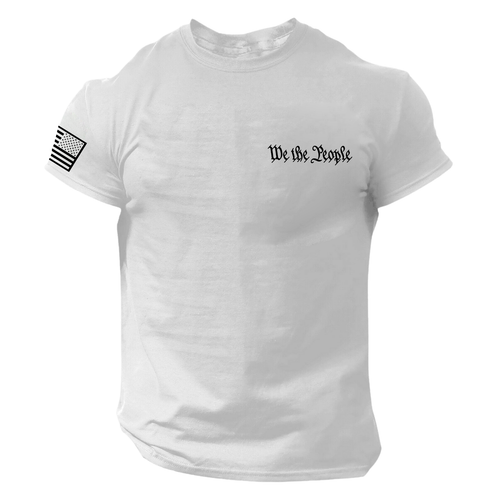 We The People Left Chest Design T Shirt, America, 1776, Vintage, American, USA - Picture 3 of 15