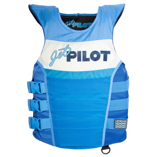 Chaleco JETPILOT Vintage Nylon CGA 3 Hebillas PFD Entrada Lateral PWC Azul Negro JP23212 - Imagen 17 de 48