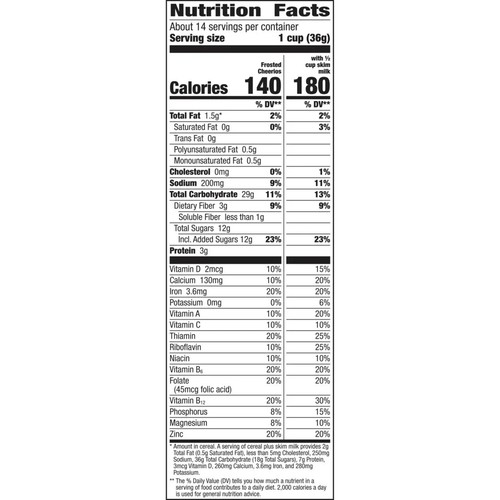 Nuevo Cheerios esmerilado, cereal saludable para el corazón, tamaño familiar, 18,4 OZ (paquete de 2) - Imagen 6 de 7