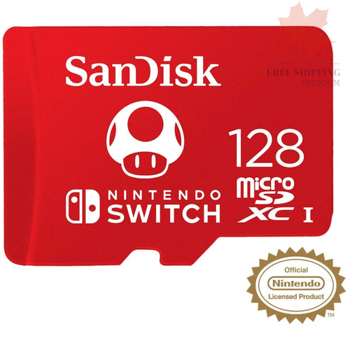 SanDisk 128GB Microsdxc UHS-I Card for Nintendo Switch - SDSQXAO-128G-GNCZN - Photo 2 sur 12
