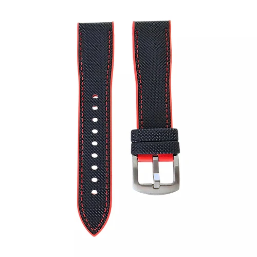 Elite Hybrid FKM Rubber Sailcloth Divers Watch Strap Band Two Piece 20 21 22 mm - Picture 53 of 94