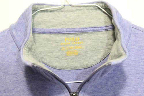 Mens Polo by Ralph Lauren Lavender 1/4 Zip Pullover Sweater Cotton/Viscose - Picture 3 of 11