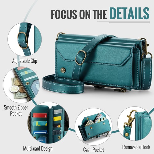 CaseMe Wallet Case for SAMSUNG Galaxy S24+ Plus 5G Leather Cover ID cards slots - Imagen 56 de 73