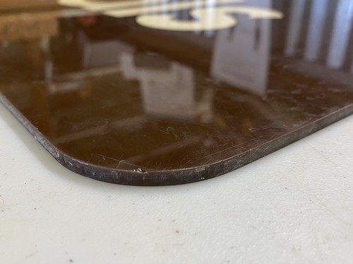 VINTAGE BRAUN KUNSTSTOFF 36x16 "MIETEN" Vermietung doppelseitiges Garagenschild 80er 90er - Bild 8 von 8