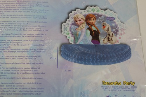 Set of 3 Large Disney Frozen Honeycomb Centrepiece Party Decorations - Picture 6 of 6