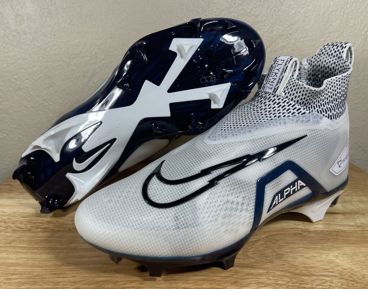 Nike Alpha Menace Elite 3 Mens Football Cleats SZ 8.5 White Navy