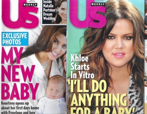 Us Weekly Magazine Kourtney Kardashian Jennifer Aniston Lot of 2 Issues - Picture 1 of 24