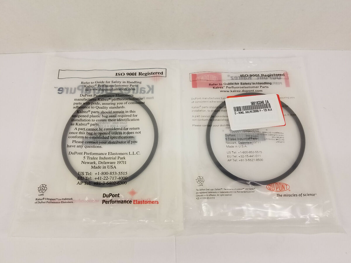 2) DuPont Kalrez UltraPure K# P125 JIS P O-Ring Compound 2) DuPont Kalrez UltraPure K# P125 JIS P O-Ring Compound