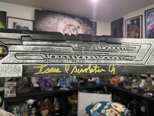 Mcu Thanos Double Blade Sword PU FOAM Cosplay Replica Signed Voice actor