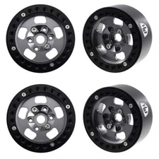 Powerhobby Aluminum 1.9" Beadlock Wheels Grey (4) 1/10 Rock Crawler