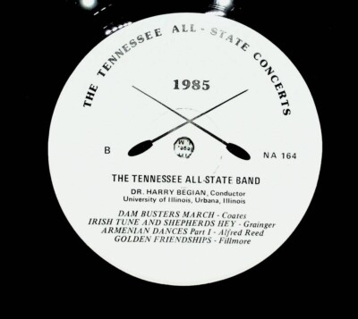 1985 Tennessee All-State Concert Jazz Band Chorus Vinyl 2-LP