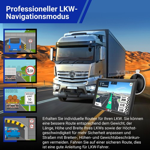 XGODY 9 Zoll (22.2cm) Bluetooth PKW LKW GPS Navi Navigationsgerät 16G AU EU Kart - Bild 9 von 16