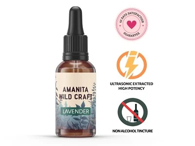 AMANITA WILDCRAFT Organic Lavender Non Alcohol Tincture 😴45 Day Satisfaction Guarantee😴