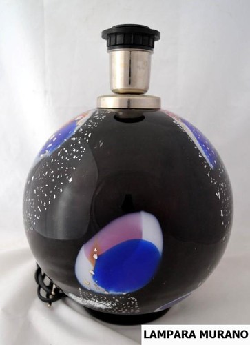ESPECTACULAR LAMPARA DE SOBREMESA * MURANO CON POLVO DE PLATA * 30 CM ALTO - Imagen 5 de 8