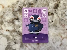 TEX 340 Animal Crossing Amiibo Authentic Nintendo Mint Card From Series 4
