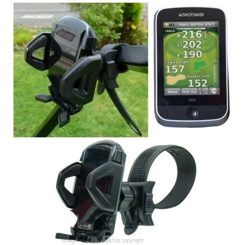 Locking Strap Trolley Mount fits Snooper Shotsaver Golf GPS for frames 21mm-40mm - Picture 1 of 9
