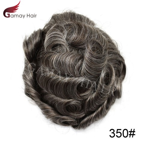 US Mens Toupee French Lace Hairpiece Poly Pu Skin Around Hair System Replacement - Picture 43 of 63