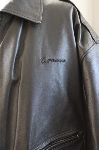 CHAQUETA DE VUELO PILOTO DE CUERO BOEING ABRIGO MARRÓN XXL 2XL NUEVA SIN ETIQUETAS - Imagen 10 de 10
