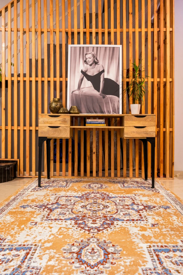 Distressed Bohemian Runner - 2'x8', Ivory, Transitional Moroccan Rug - 512 - Image 3 of 4