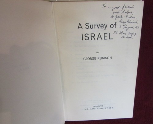 A Survey of Israel ~ George Reinisch. 1971 HbDj. SIGNED RARE in MELB - Bild 5 von 12